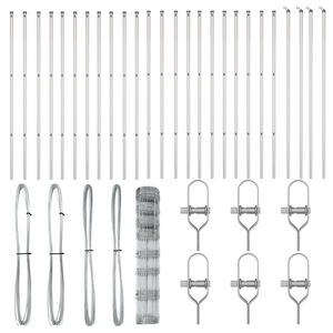 Recinzione da Campo 1x50 m in Acciaio Galvanizzato