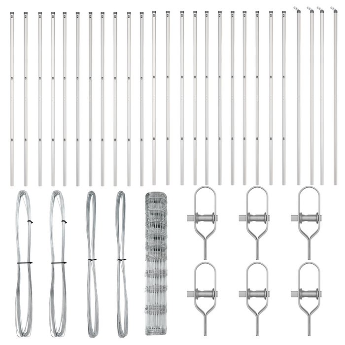 Recinzione da Campo  1.2x50 m in Acciaio Zincato
