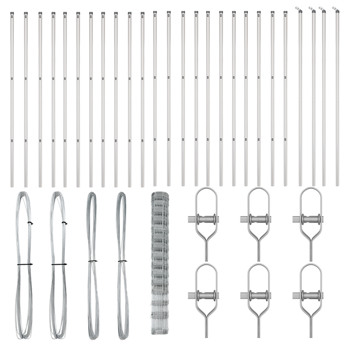 Recinzione per Campi  1.6x50 m Acciaio Zincato