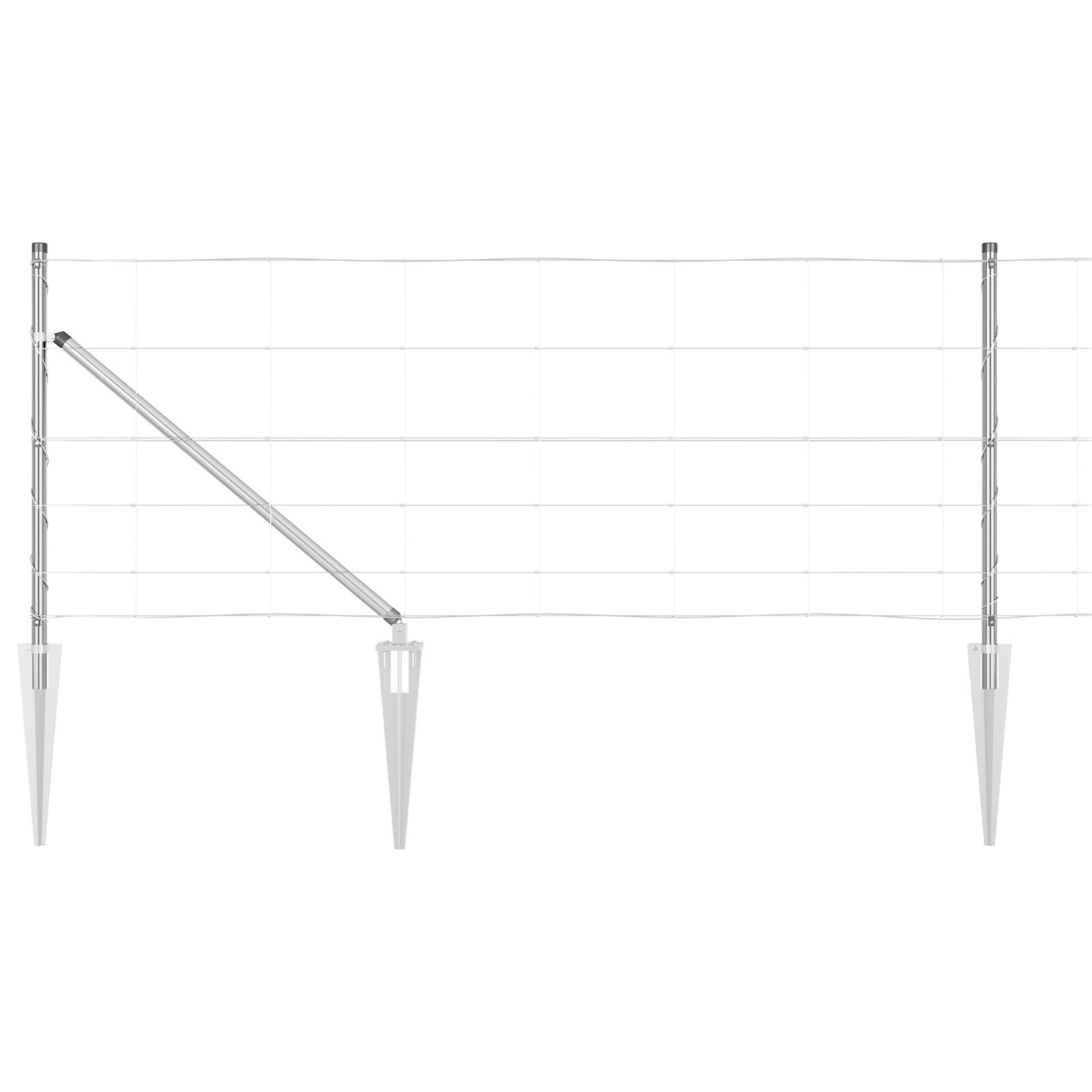 Recinzione  0.8x25 m Acciaio Galvanizzato