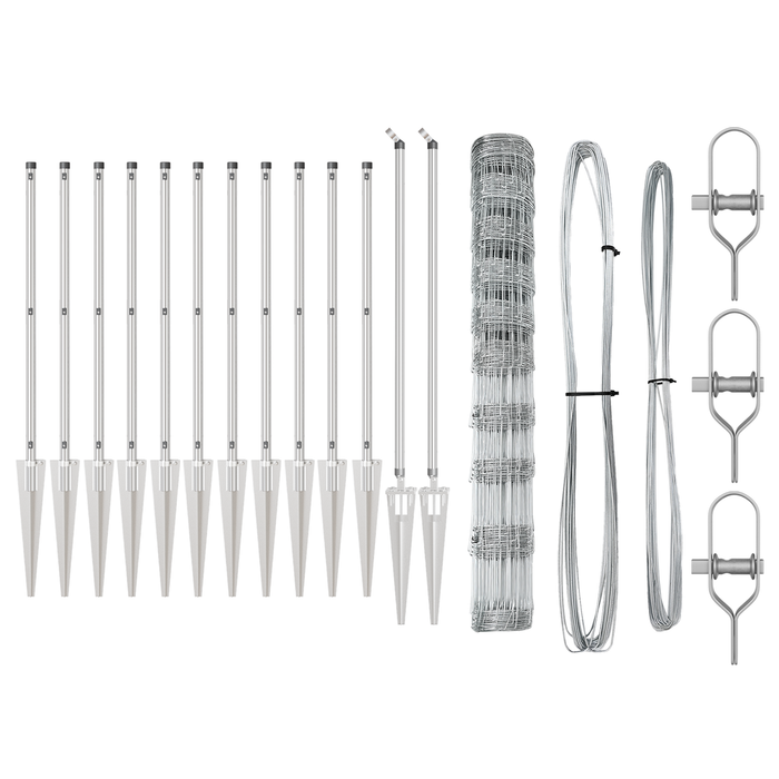 Recinzione da Campo  1.2x25 m Acciaio Galvanizzato