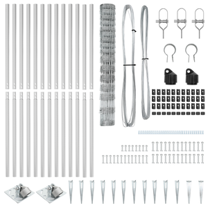 Recinzione da Campo  1.2x25 m Acciaio Zincato