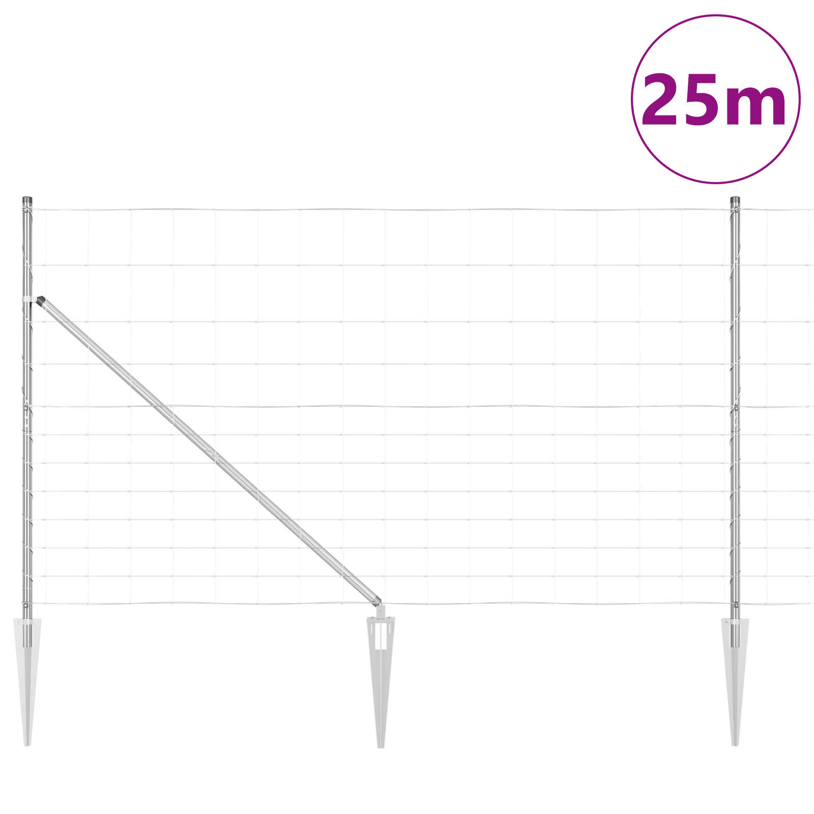 Recinto per animali  1.4x25 m in acciaio zincato
