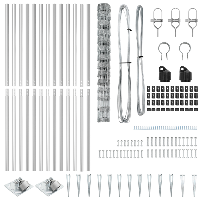 Recinzione per Campi  1.4x25 m Acciaio Zincato