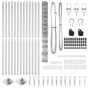 Recinzione da Campo  1.5x25 m in Acciaio Zincato