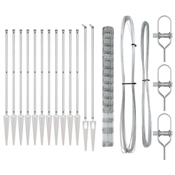 Recinzione da Campo  1,6x25 m in Acciaio Galvanizzato