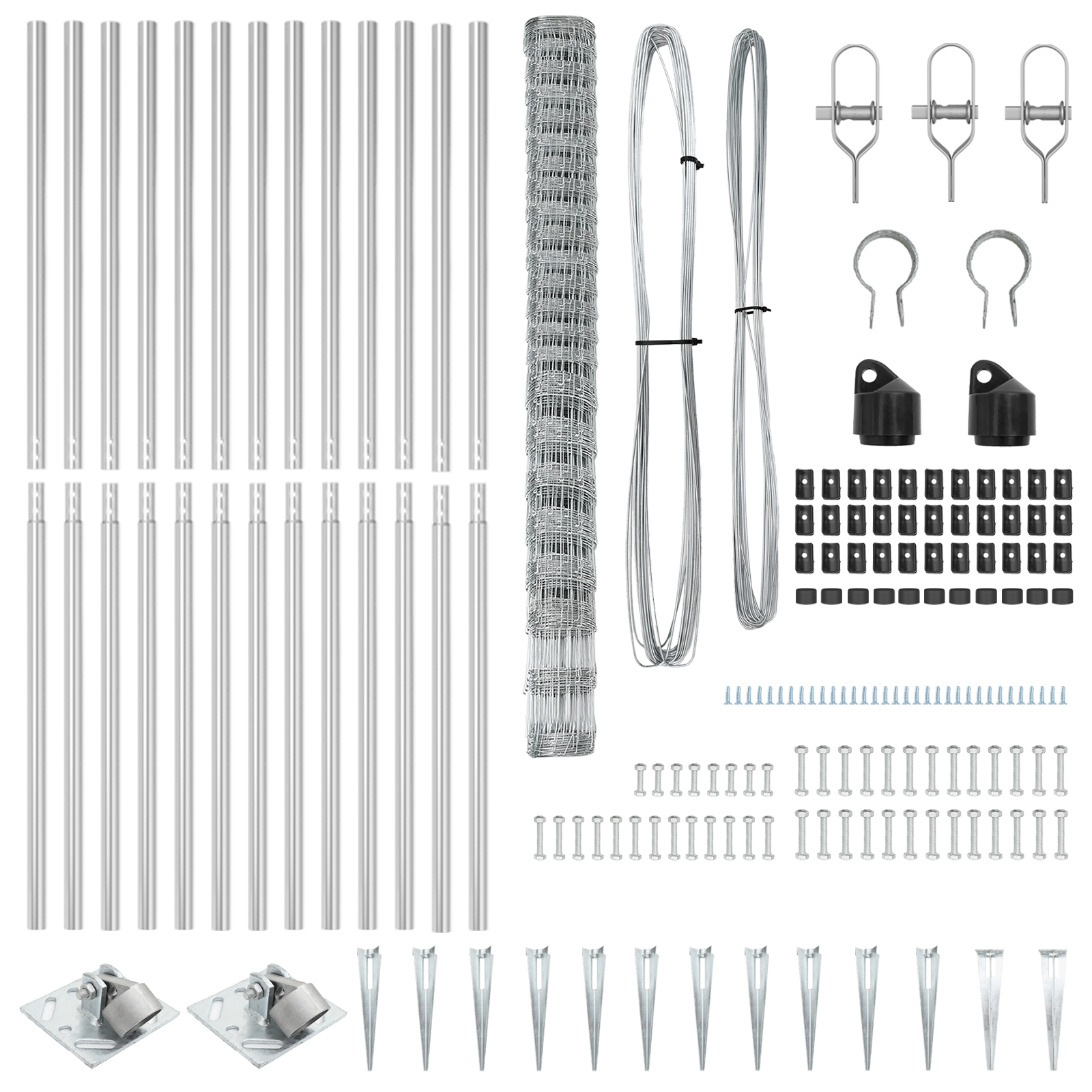 Recinto per Campo  1.6x25 m in Acciaio Zincato