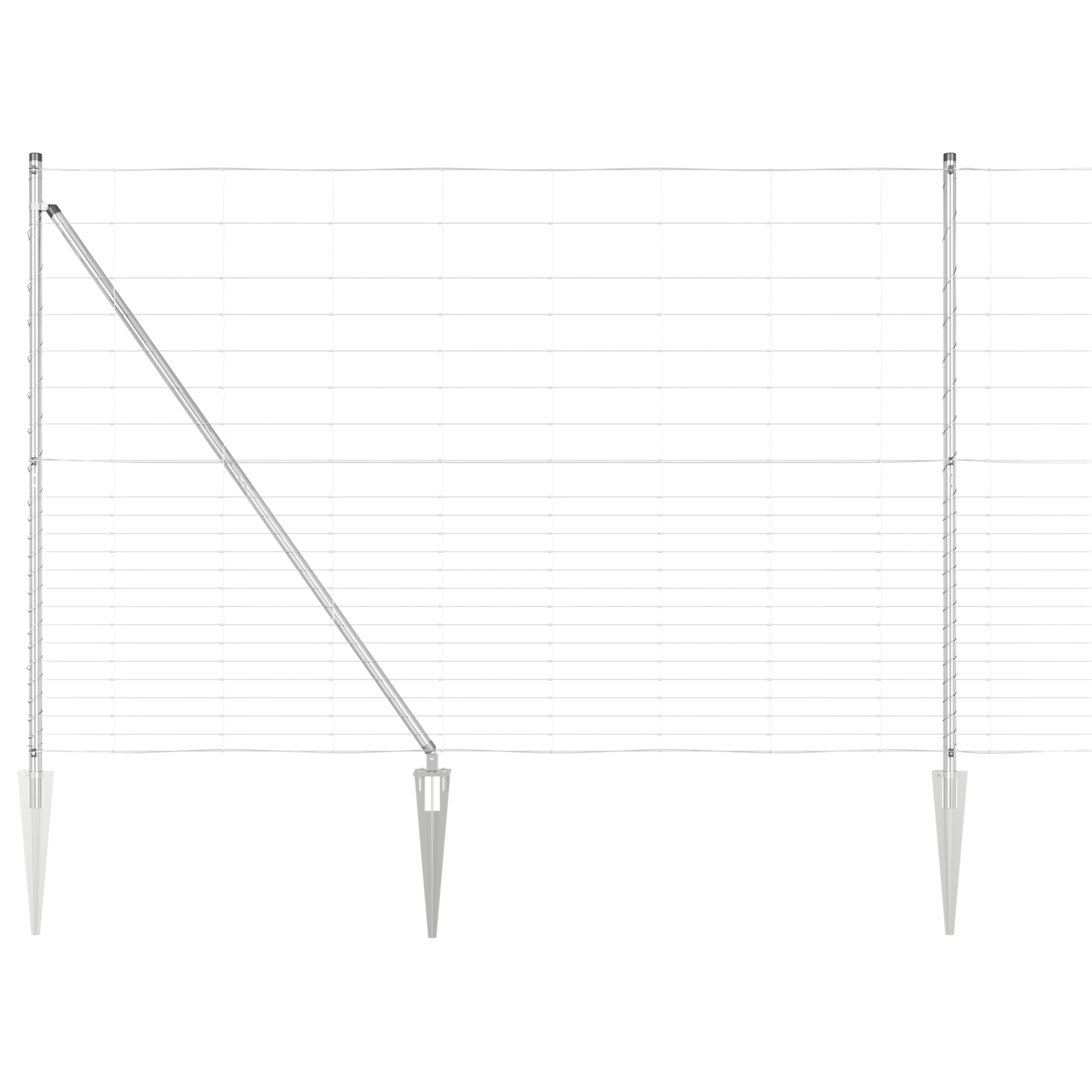 Recinto per Animali 1.6x25 m Acciaio Zincato