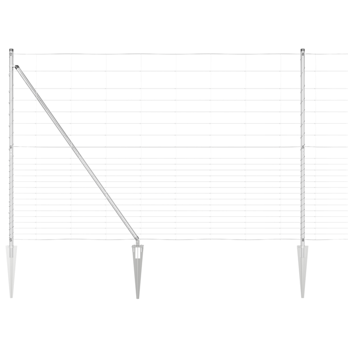 Recinto per Animali 1.6x25 m Acciaio Zincato