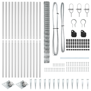 Recinto per Animali 1.6x25 m Acciaio Zincato