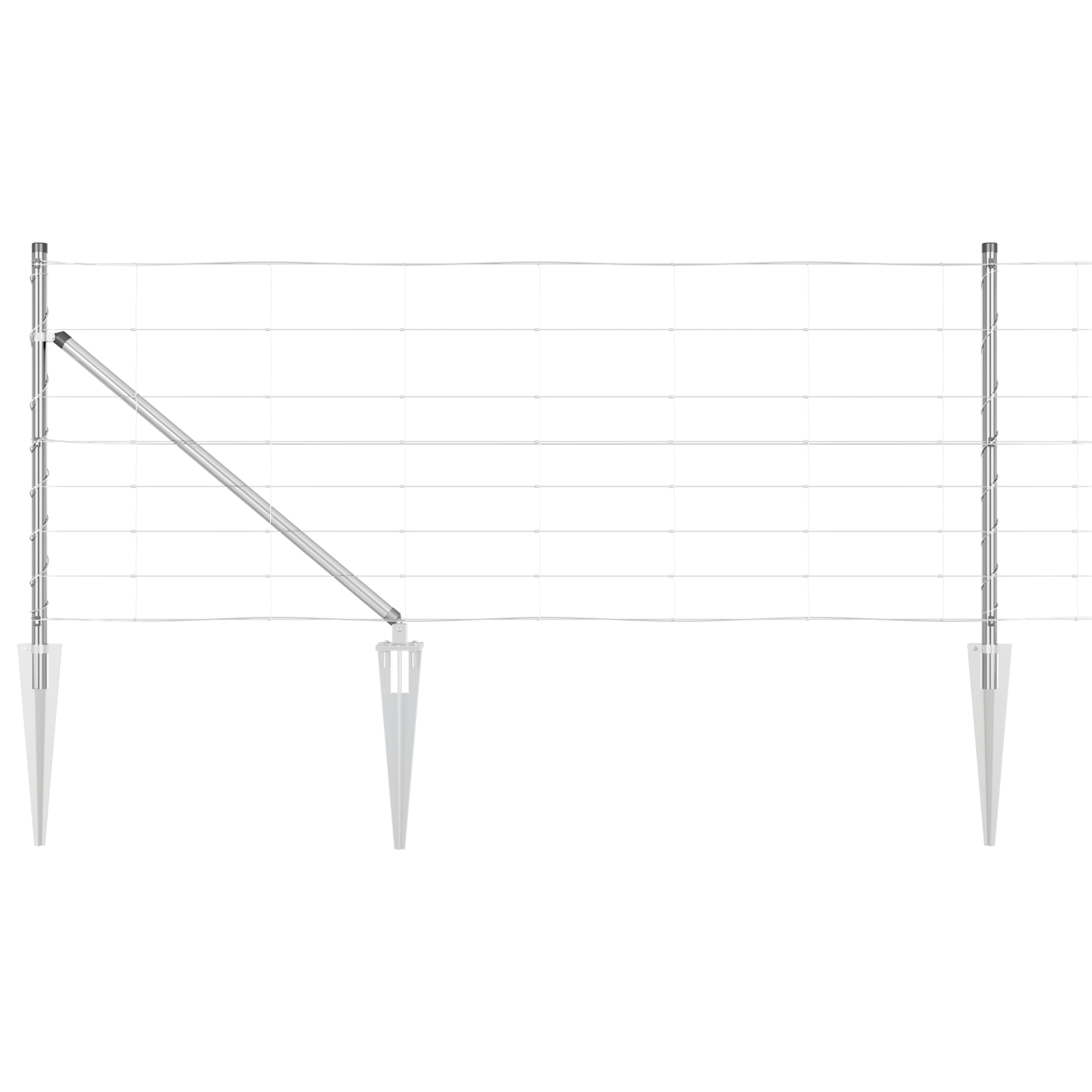 Recinzione per Campo  0.8x50 m Acciaio Galvanizzato