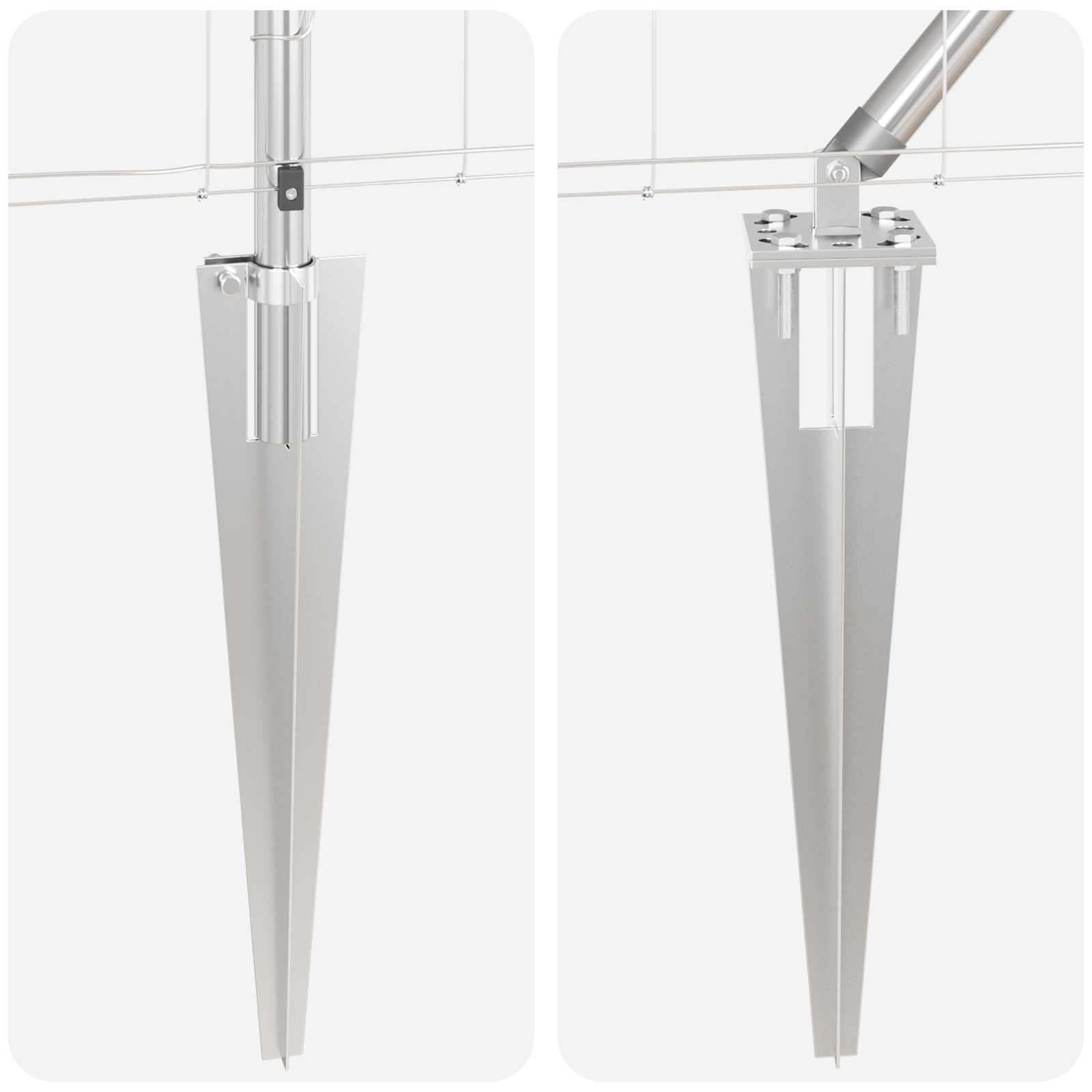 Recinzione per Campi  1x50 m in Acciaio Zincato