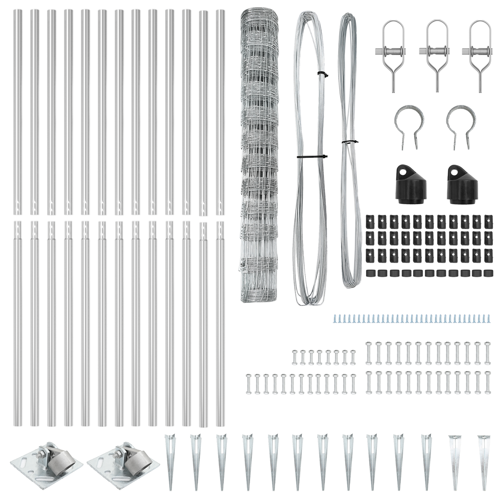 Recinzione per Campo 1.2x50 m Acciaio Galvanizzato