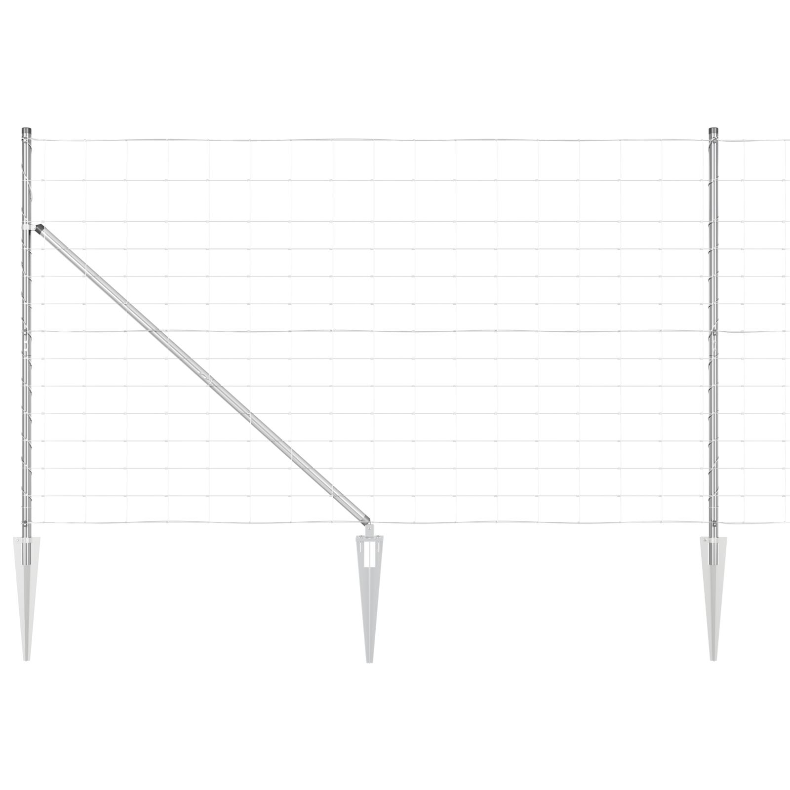 Recinzione per Campi  1.4x50 m Acciaio Zincato