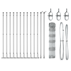 Recinzione da Campo 0,8x25 m Acciaio Zincato