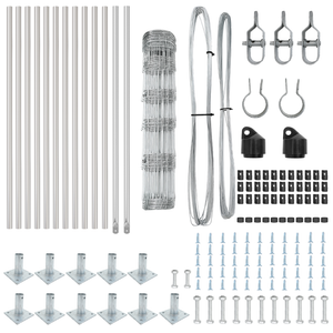 Recinzione da Campo 0,8x25 m Acciaio Zincato