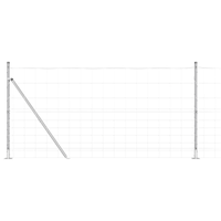 Recinzione da Campo  1.2x25 m Acciaio Zincato