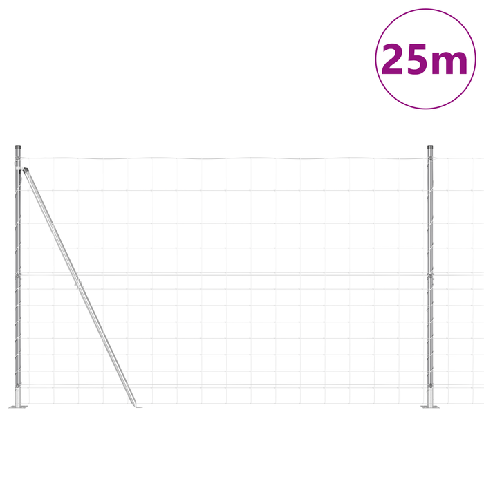 Recinzione  1.5x25 m in Acciaio Zincato