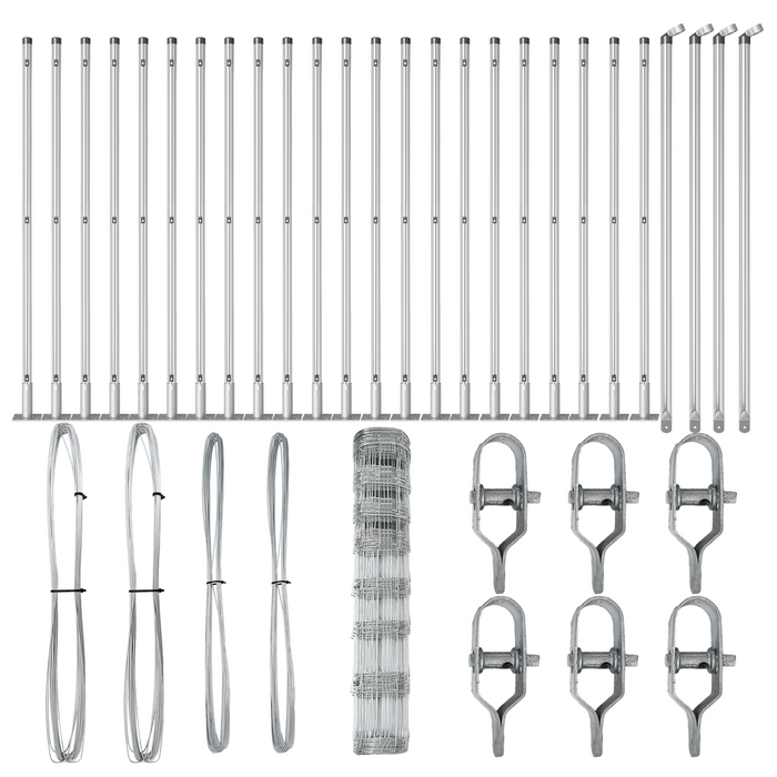 Recinzione da Campo 1x50 m Acciaio Zincato