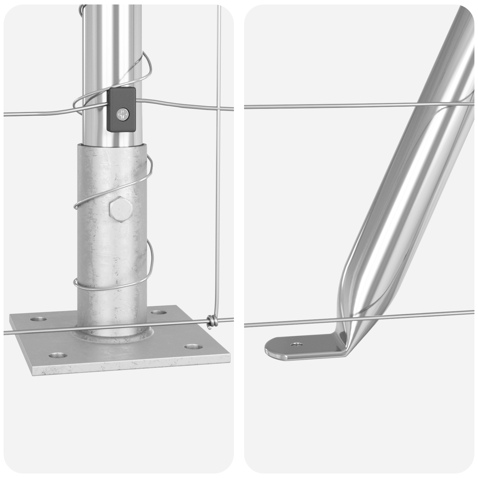 Recinzione da Campo  1x50 m Acciaio Galvanizzato