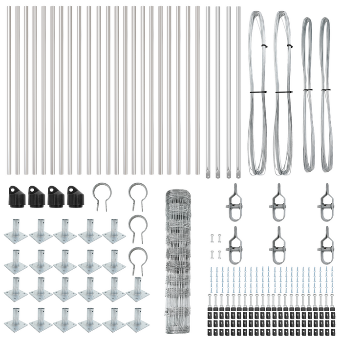 Recinzione per il campo  1x50 m Acciaio Zincato