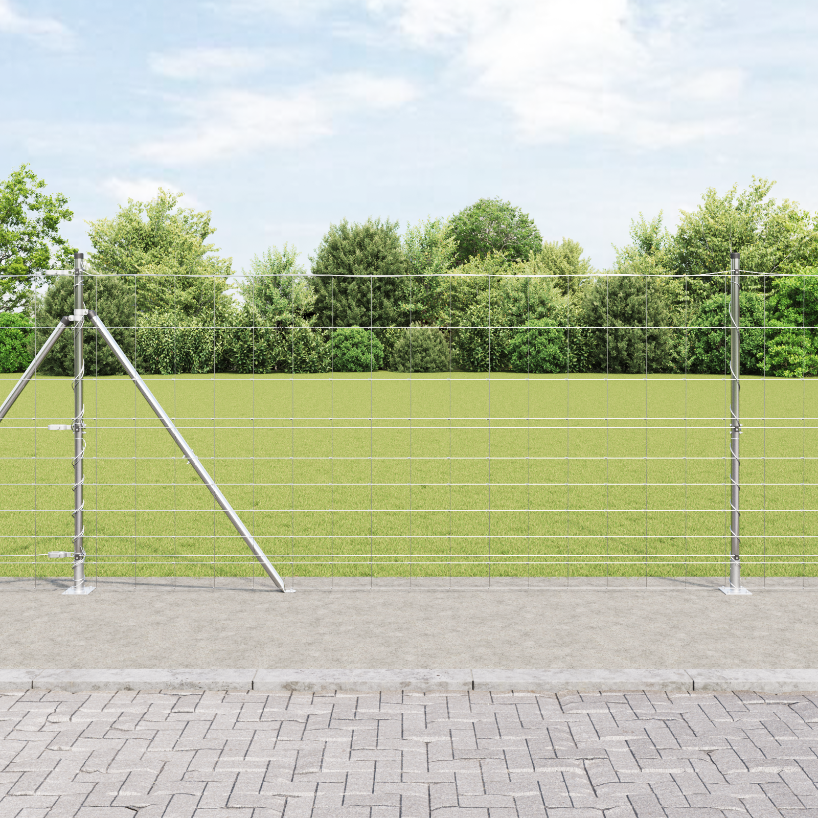 Recinzione da Campo  1.2x50 m Acciaio Galvanizzato