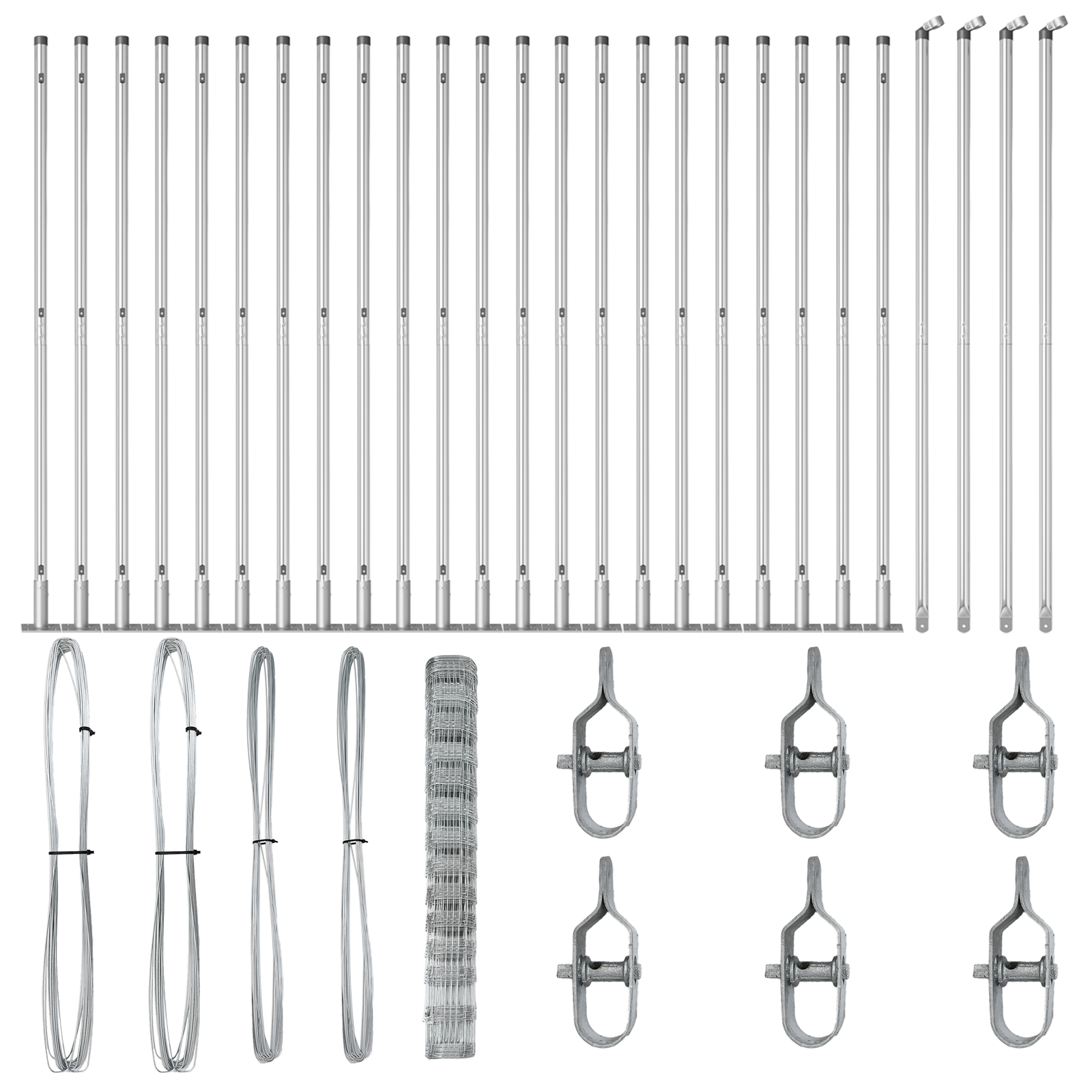 Recinzione da Campo  1,4x50 m Acciaio Zincato