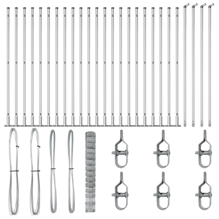 Recinzione da Campo  1,4x50 m Acciaio Zincato