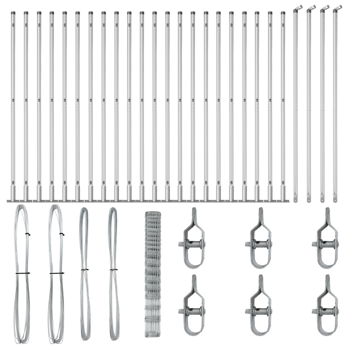 Recinzione da Campo  1.5x50 m Acciaio Zincato