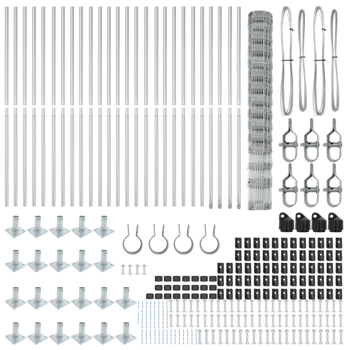 Recinzione per Campi 1,6x50 m Acciaio Zincato