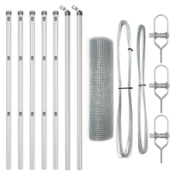 Set di pali da recinzione Set di 2 Acciaio galvanizzato 10 x 0,5 m