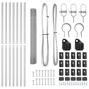 Recinzione in Filo Saldato con 7 Post 1.2x10 m Acciaio Galvanizzato