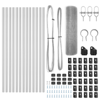 Recinzione in Rete Saldato con 13 Pali 0.6x25 m Acciaio Galvanizzato
