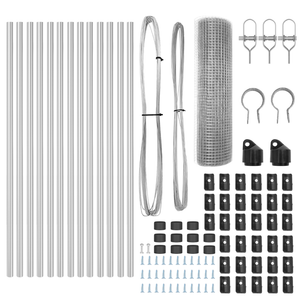 Recinzione in rete saldata con 13 pali 0.8x25 m in acciaio zincato