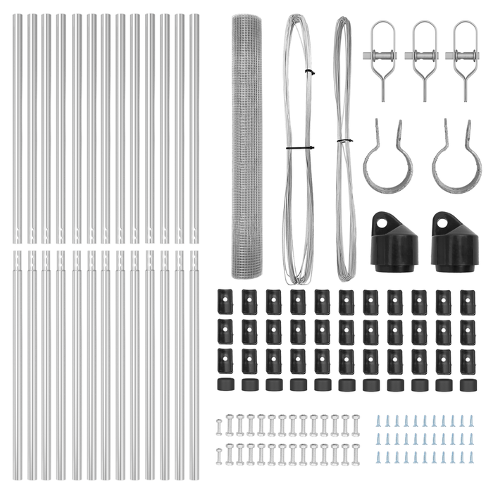 Set di pali di recinzione 25 m Set di 2 Acciaio galvanizzato