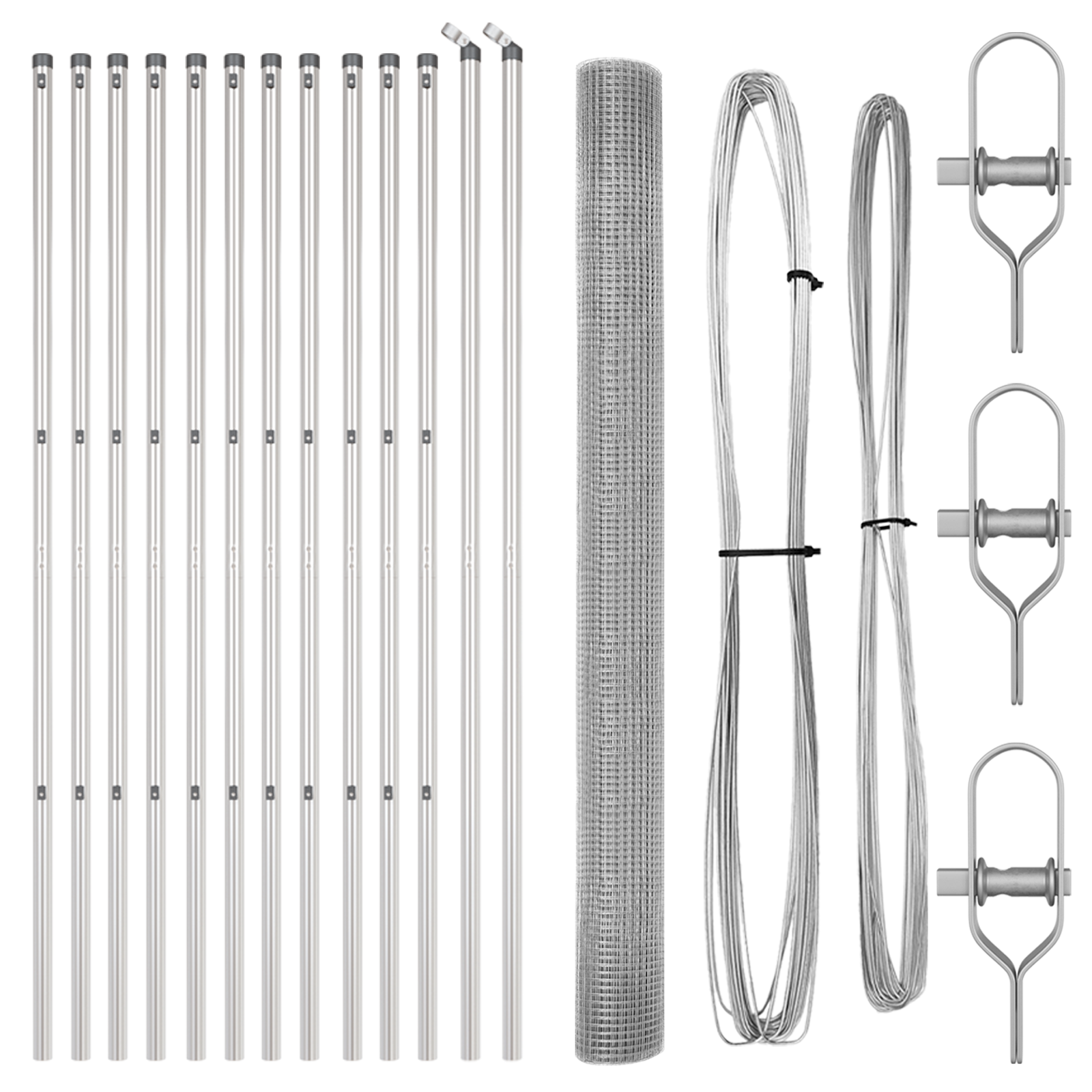 Recinzione in rete saldata con 13 pali 1.5x25 m in acciaio galvanizzato