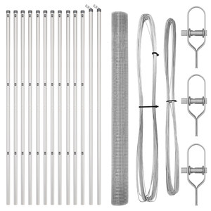 Recinzione in rete saldata con 13 pali 1.5x25 m in acciaio galvanizzato