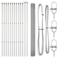 Recinzione a rete saldata con 13 pali 1.6x25 m Acciaio zincato