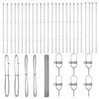 Recinto in Rete Saldata con 13 Pali 1.4x50 m Acciaio Galvanizzato