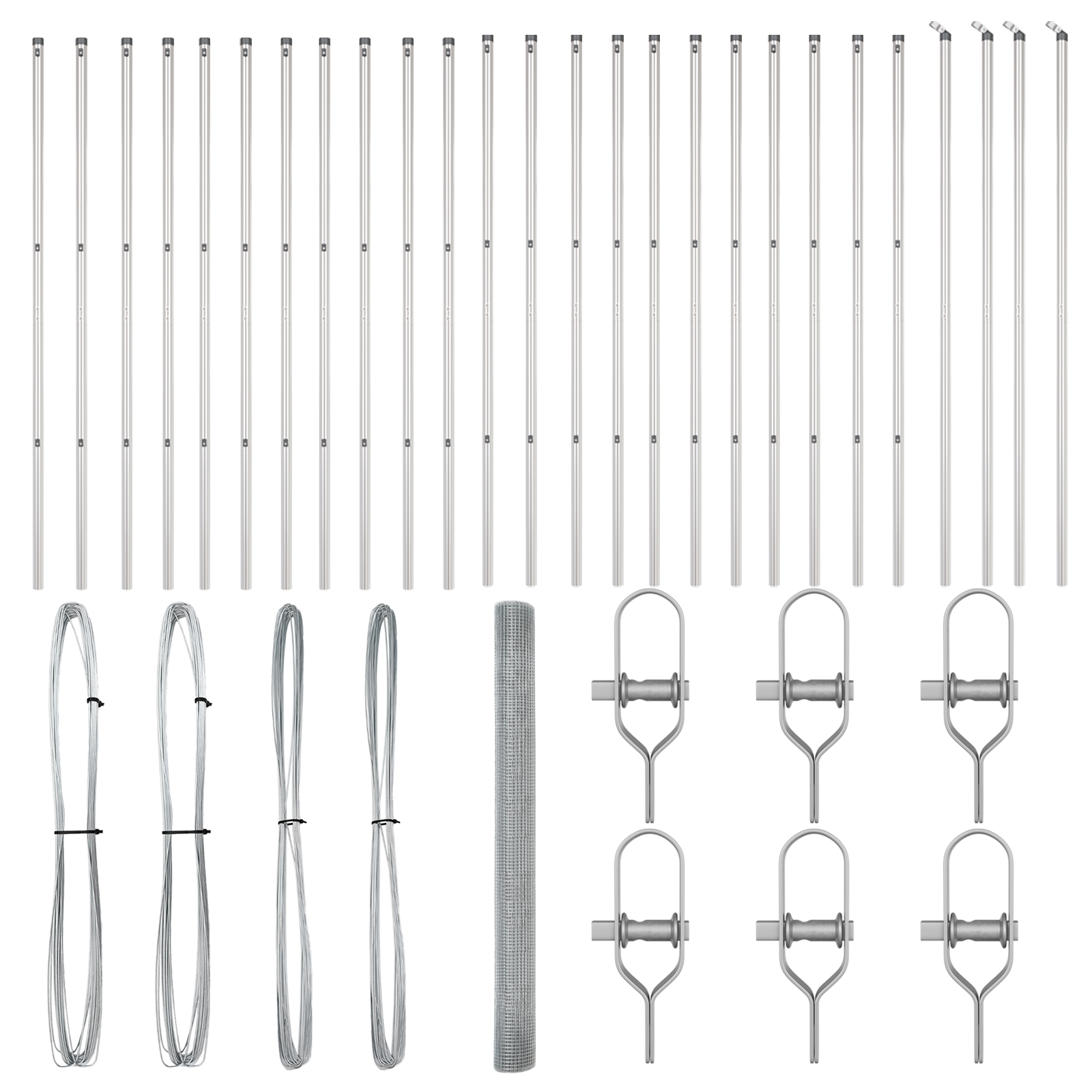 Recinzione in Rete Saldato con 13 Poste 1.5x50 m Acciaio Zincato
