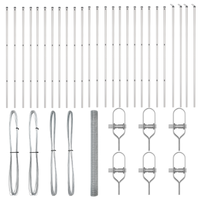 Recinzione a Filo Saldato con 13 Pali 1.5x50 m Acciaio Zincato
