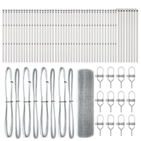 Recinto in rete saldata con 13 pali 0.5x100 m Acciaio galvanizzato