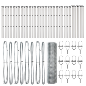 Recinzione in Filo Saldato con 13 Poste 0.8x100 m Acciaio Galvanizzato