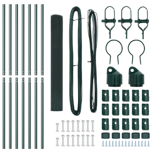 Set di Recinzione Set di 2 Verde Metallo 10 x 1 m Resistente