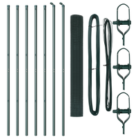 Set di Recinzione Set di 2 Verde Acciaio, PVC 10 x 1 m Robusto