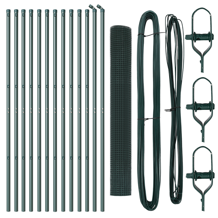 Set di Paletti di Recinzione Set di 2 Verde