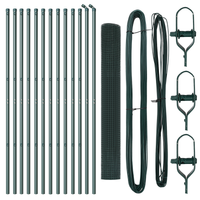 Recinzione in Filo Saldato con 13 Pali Verde 1,2x25 m Acciaio