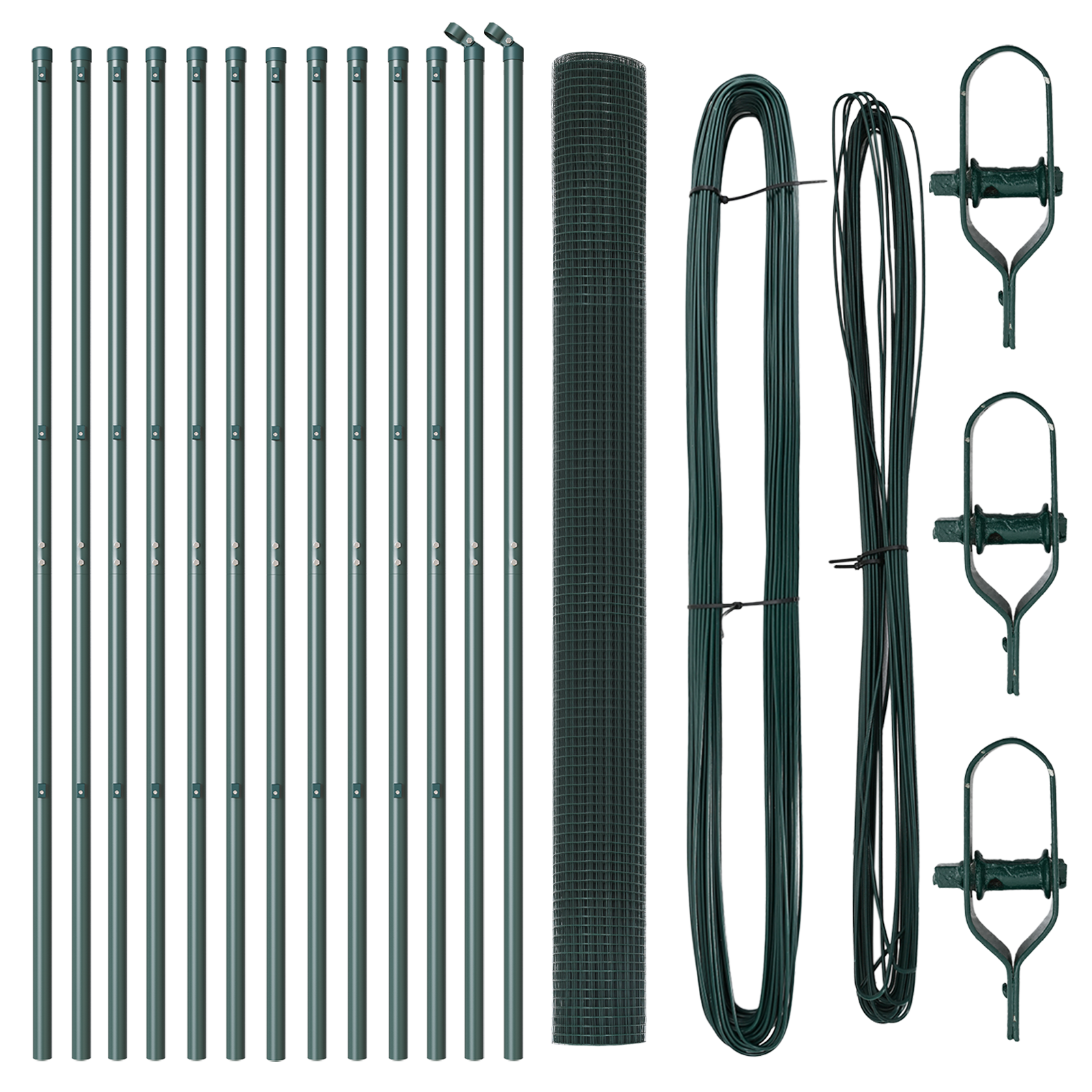 Set di pali per recinzione Set di 2 Verde