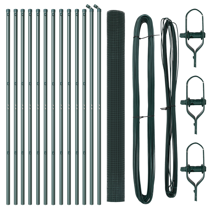 Set di pali per recinzione Set di 2 Verde