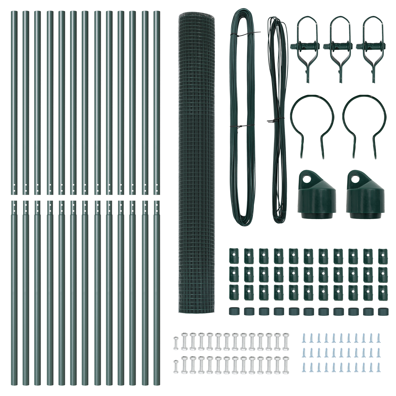 Set di pali per recinzione Set di 2 Verde